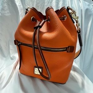 Dooney & Bourke Pebble Grain Drawstring Shoulder Bag (Clementine retail $388)